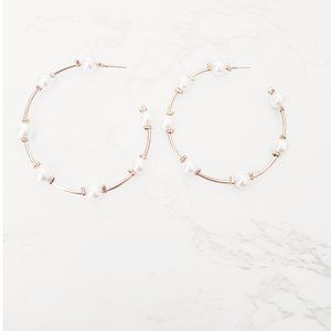 Pearl Hoop Earrings